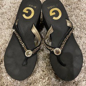 Guess Women’s Size 5 Rhinestoned Wedge Sandals